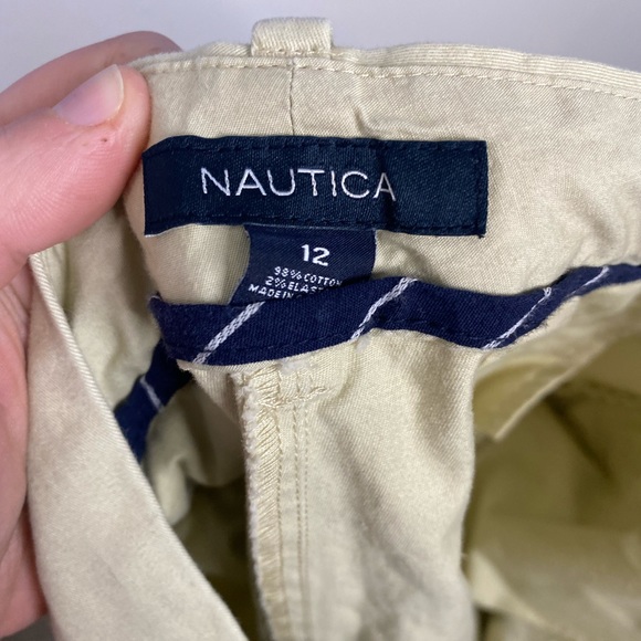 NAUTICA Size 12 Tan Khaki Cropped Casual Capri Pants - Picture 4 of 5